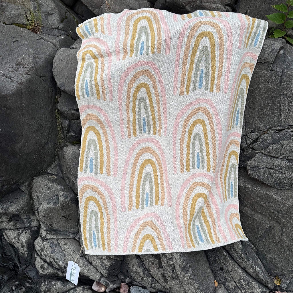 Rainbow (Pink) Baby Blanket by In2Green