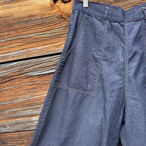 Ranch Pant in Indigo Cotton and Tencel Denim by Sarahwear