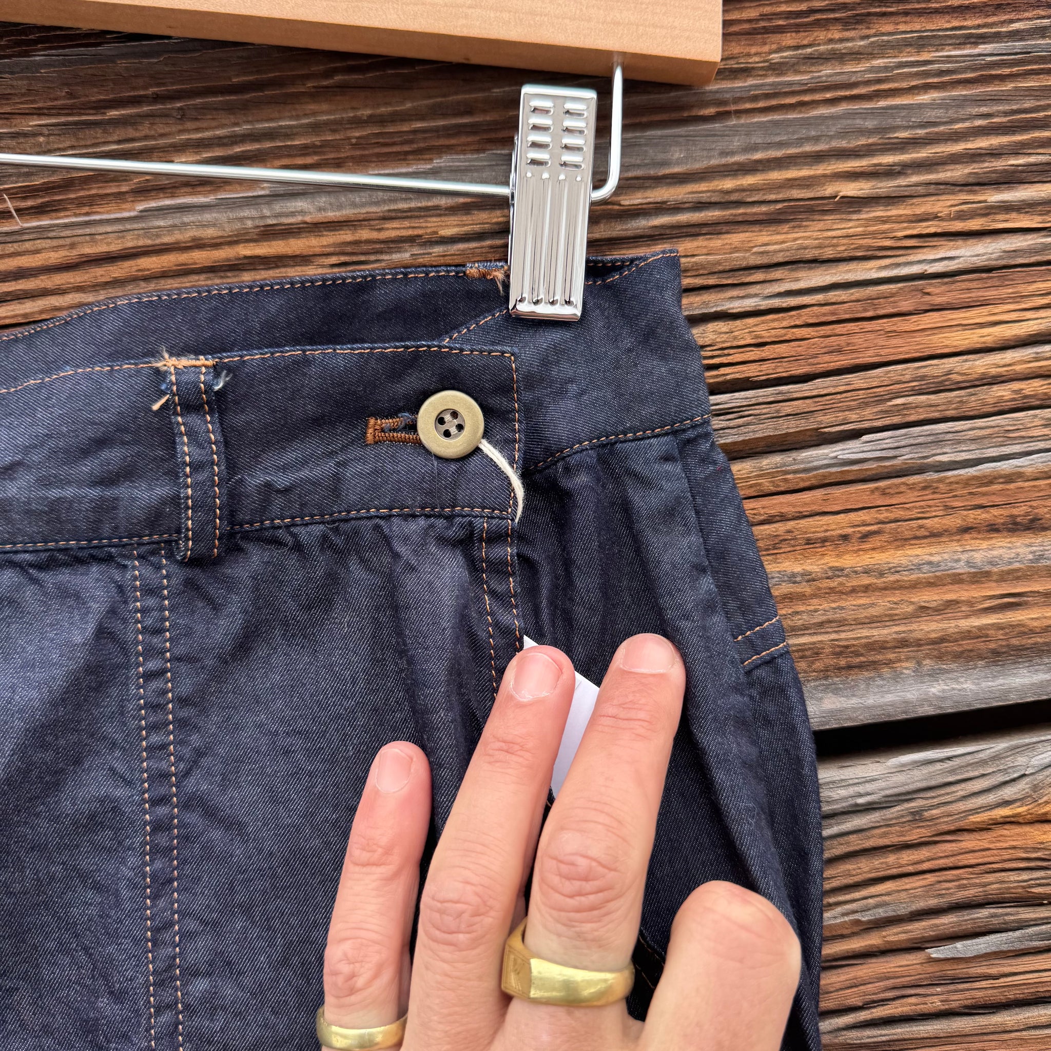 Ranch Pant in Indigo Cotton and Tencel Denim by Sarahwear