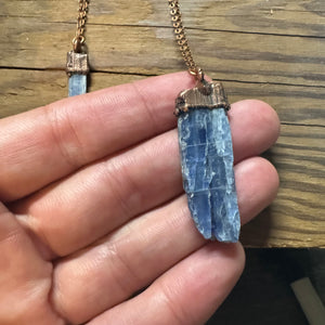Raw Kyanite Necklace on 24" Copper Chain by Hawkhouse