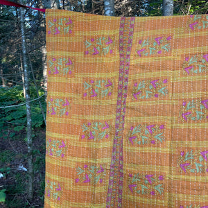 Recycled Sari Kantha Blanket 10