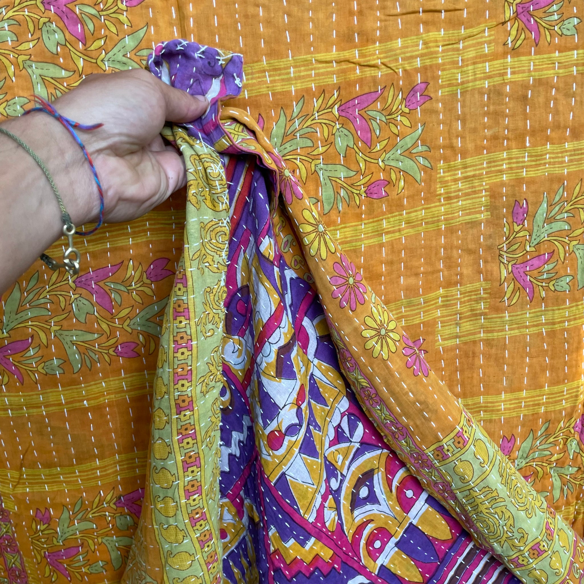 Recycled Sari Kantha Blanket 10