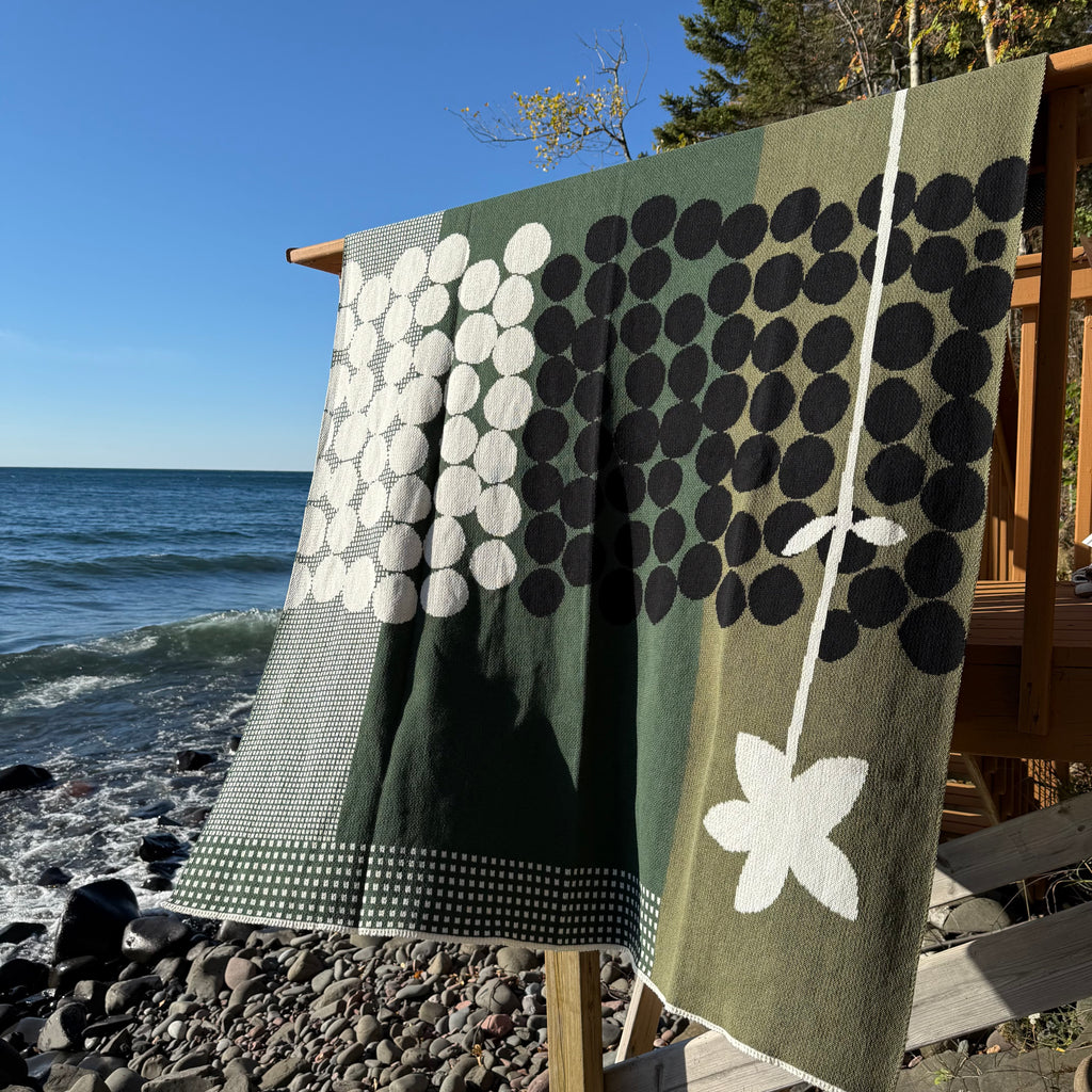 Rock Rose Throw by Susie Pilgrim Waters for In2Green