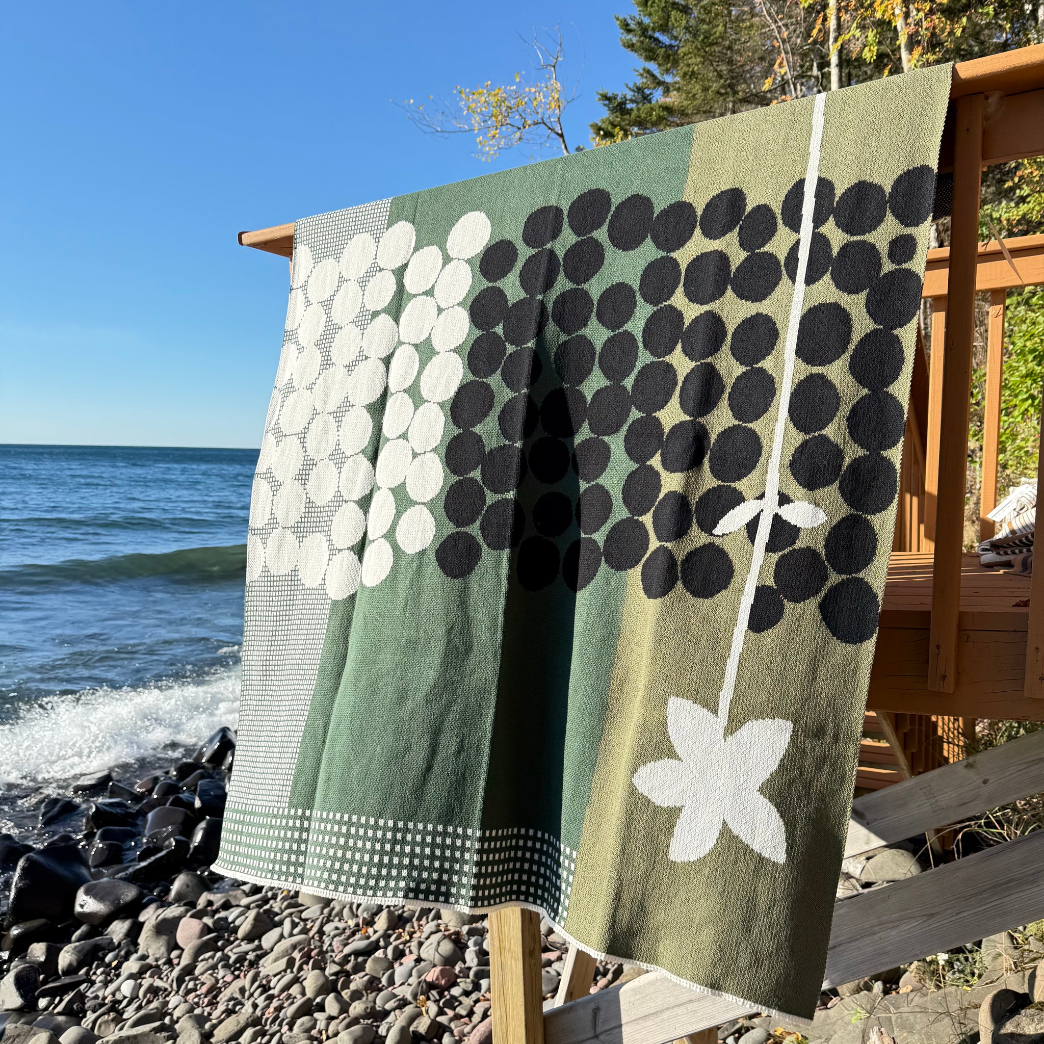Rock Rose Throw by Susie Pilgrim Waters for In2Green