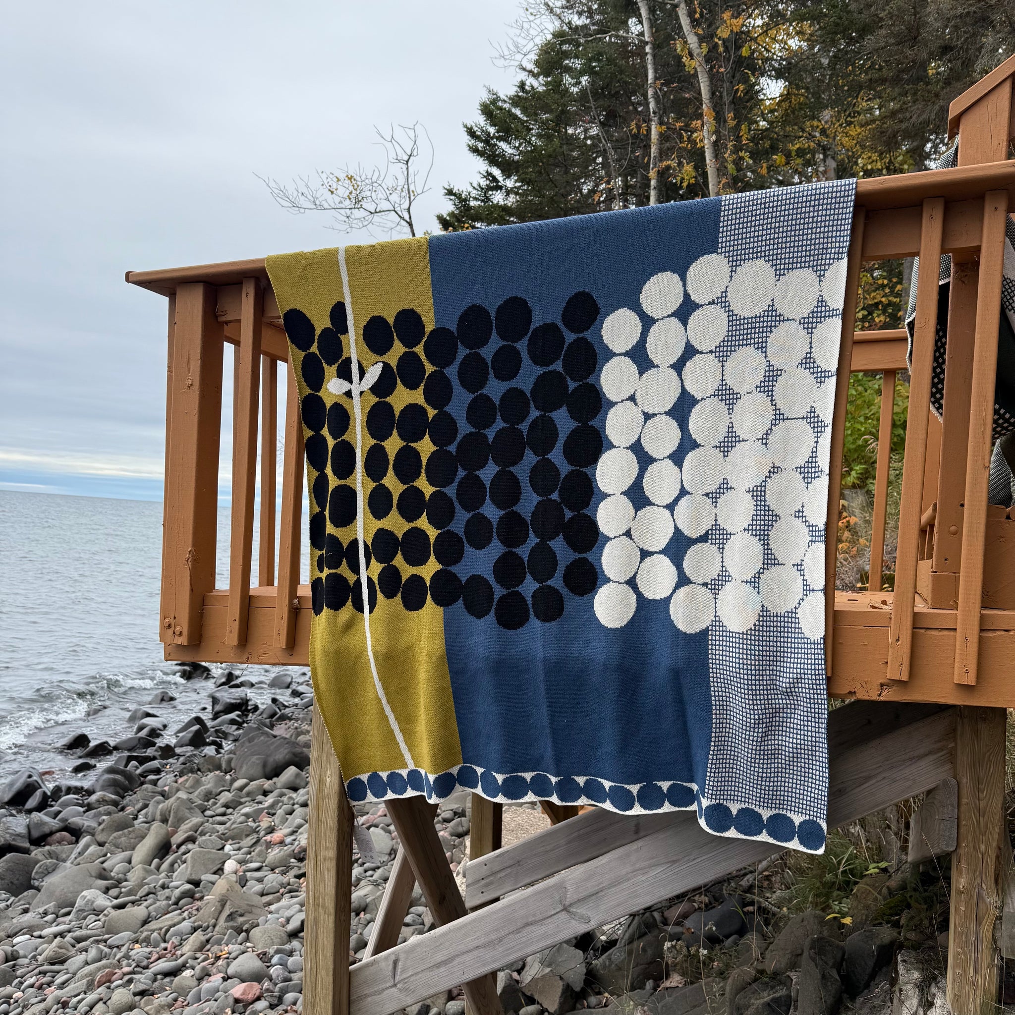 Rock Rose Throw by Susy Pilgrim Waters for In2Green