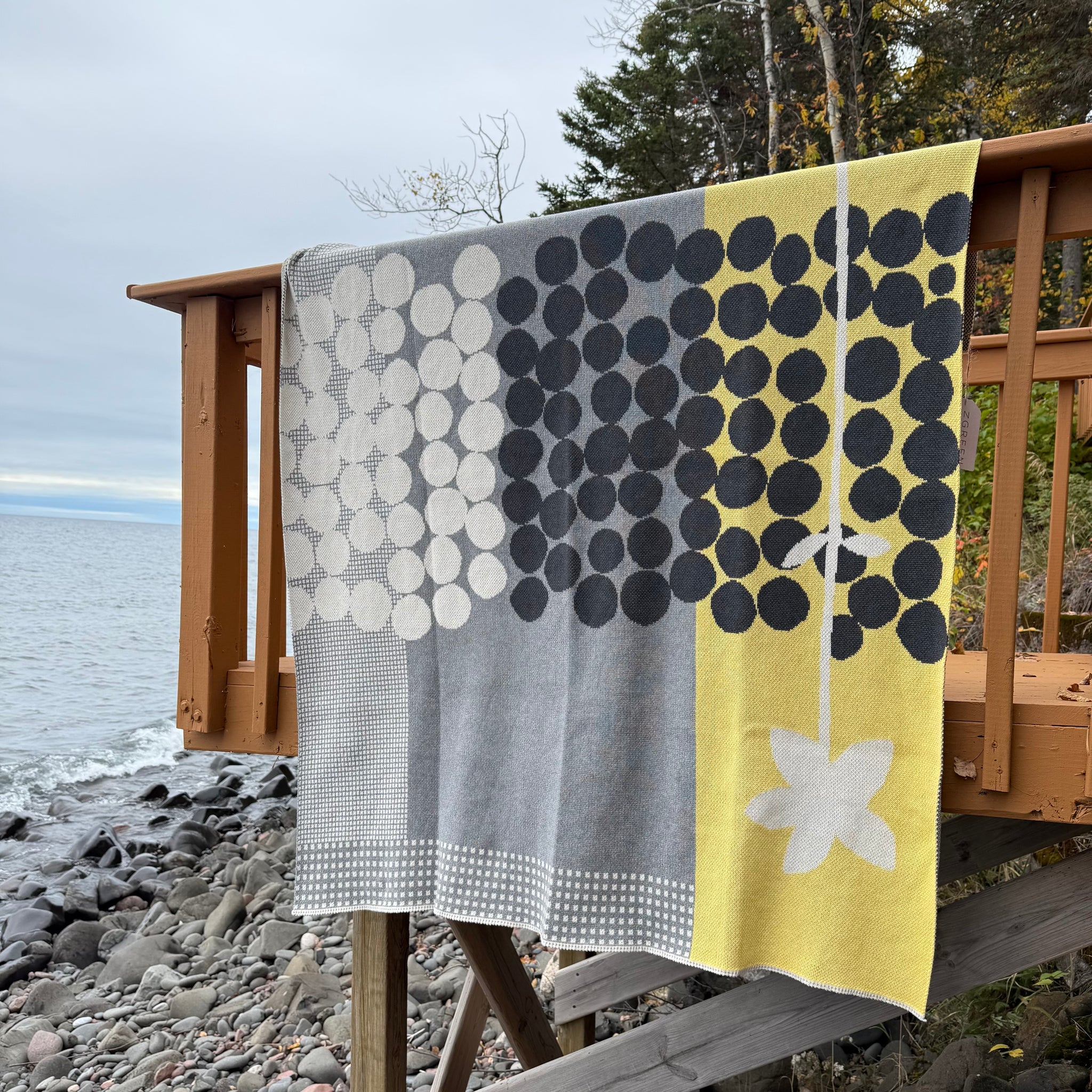 Rock Rose Throw by Susy Pilgrim Waters for In2Green