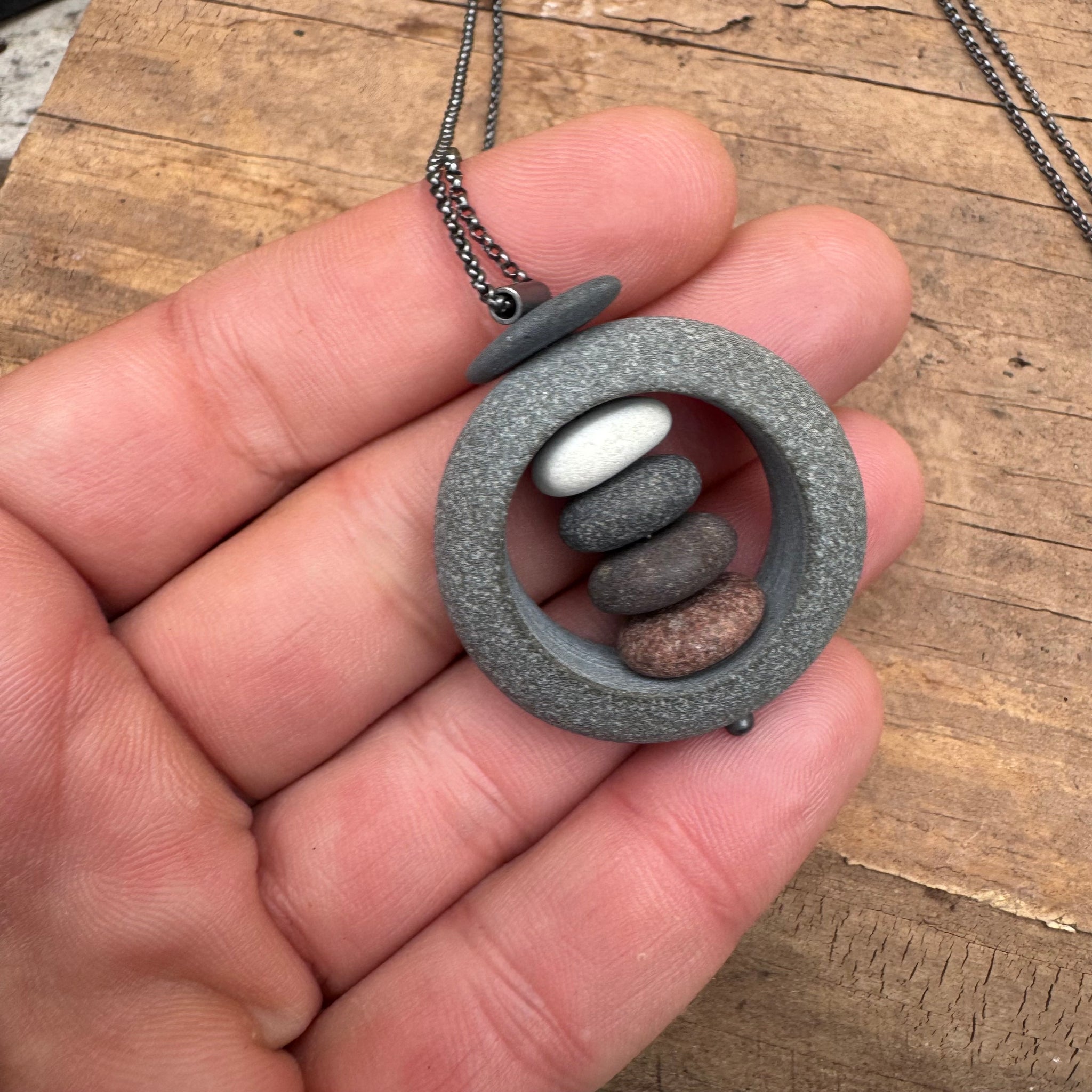 Rock in Rock Necklace by Lakestone Jewelry