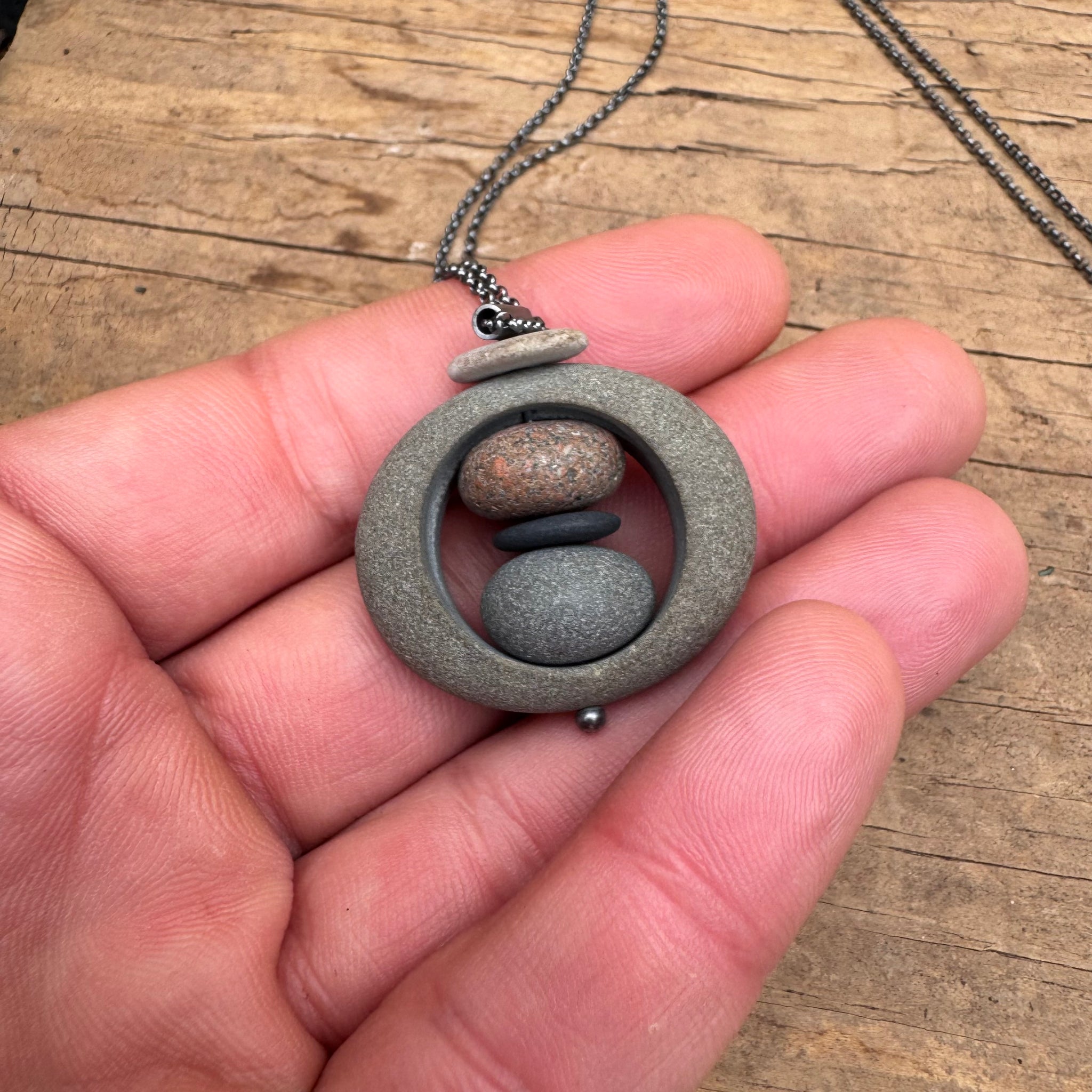 Rock in Rock Necklace by Lakestone Jewelry