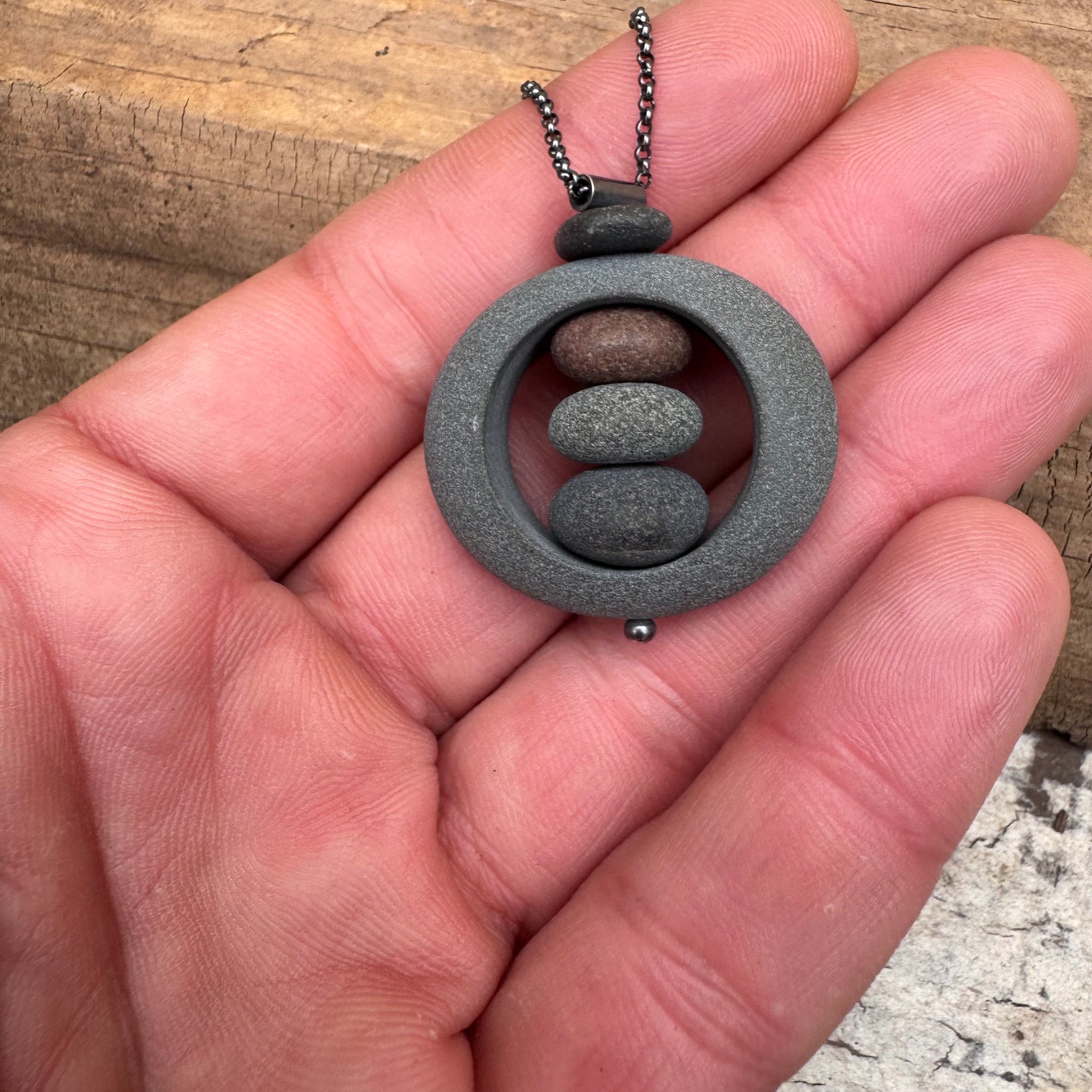 Rock in Rock Necklace by Lakestone Jewelry