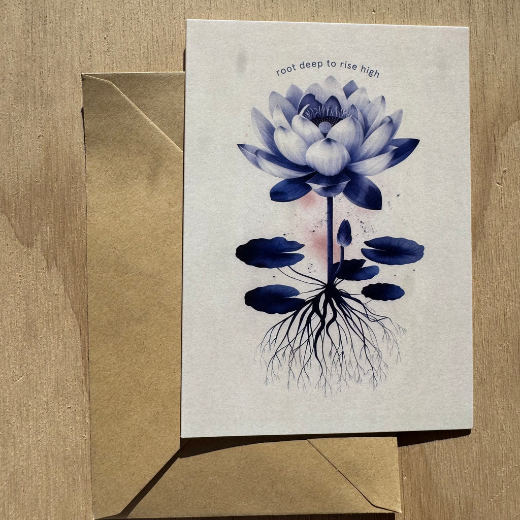 Root Deep to Rise High Card by Botanopia