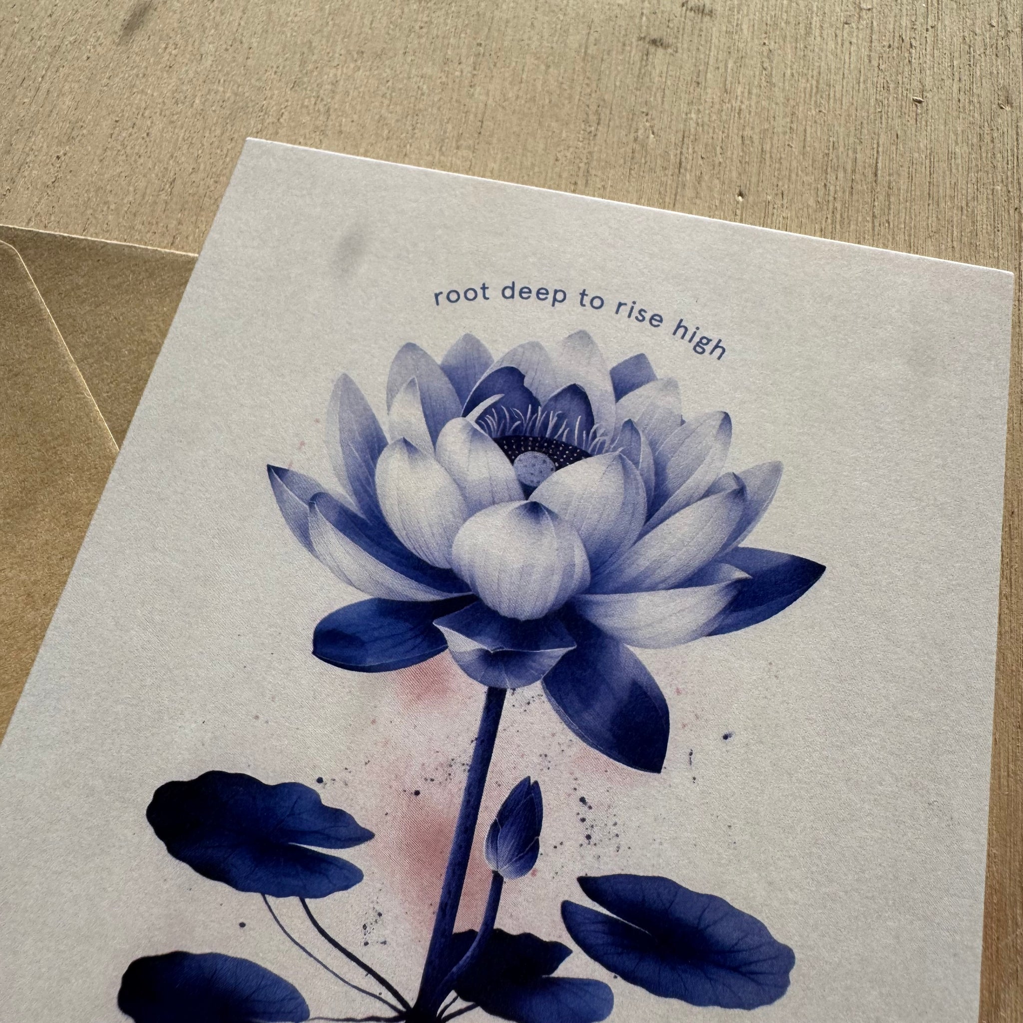 Root Deep to Rise High Card by Botanopia