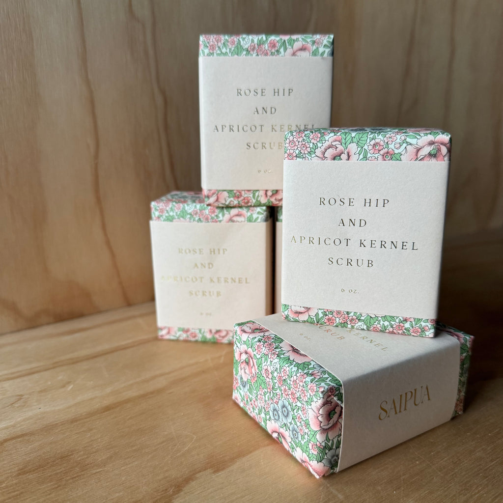 Rose Hip and Apricot Kernel Scrub Soap by Saipua