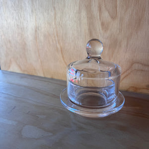 Round Glass Cloche Condiment Dish
