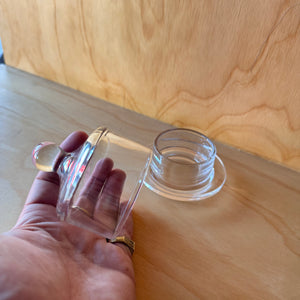 Round Glass Cloche Condiment Dish