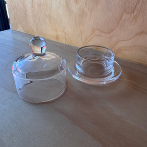 Round Glass Cloche Condiment Dish