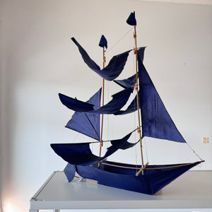 Sailing Ship Kite in Indigo by Haptic Lab