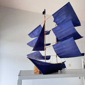 Sailing Ship Kite in Indigo by Haptic Lab