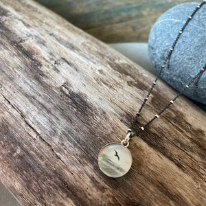 Seagull Photo Bezel Necklace on Sterling by Everyday Artifact