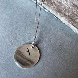 Seagull Silhouette Photo Necklace by Everyday Artifact
