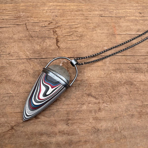 Set Fordite Necklace By Lakestone Jewelry