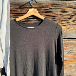 Silk Cashmere Blend Long Sleeve Crew Neck Top