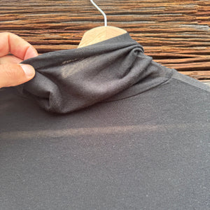Silk Cashmere Blend Long Sleeve Turtle Neck Top