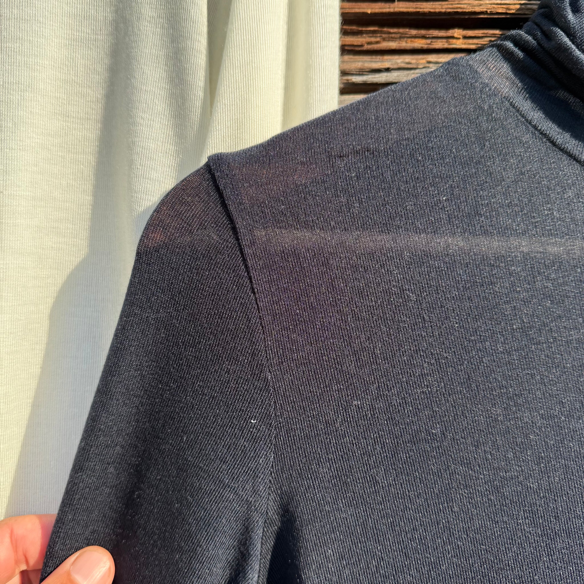 Silk Cashmere Blend Long Sleeve Turtle Neck Top