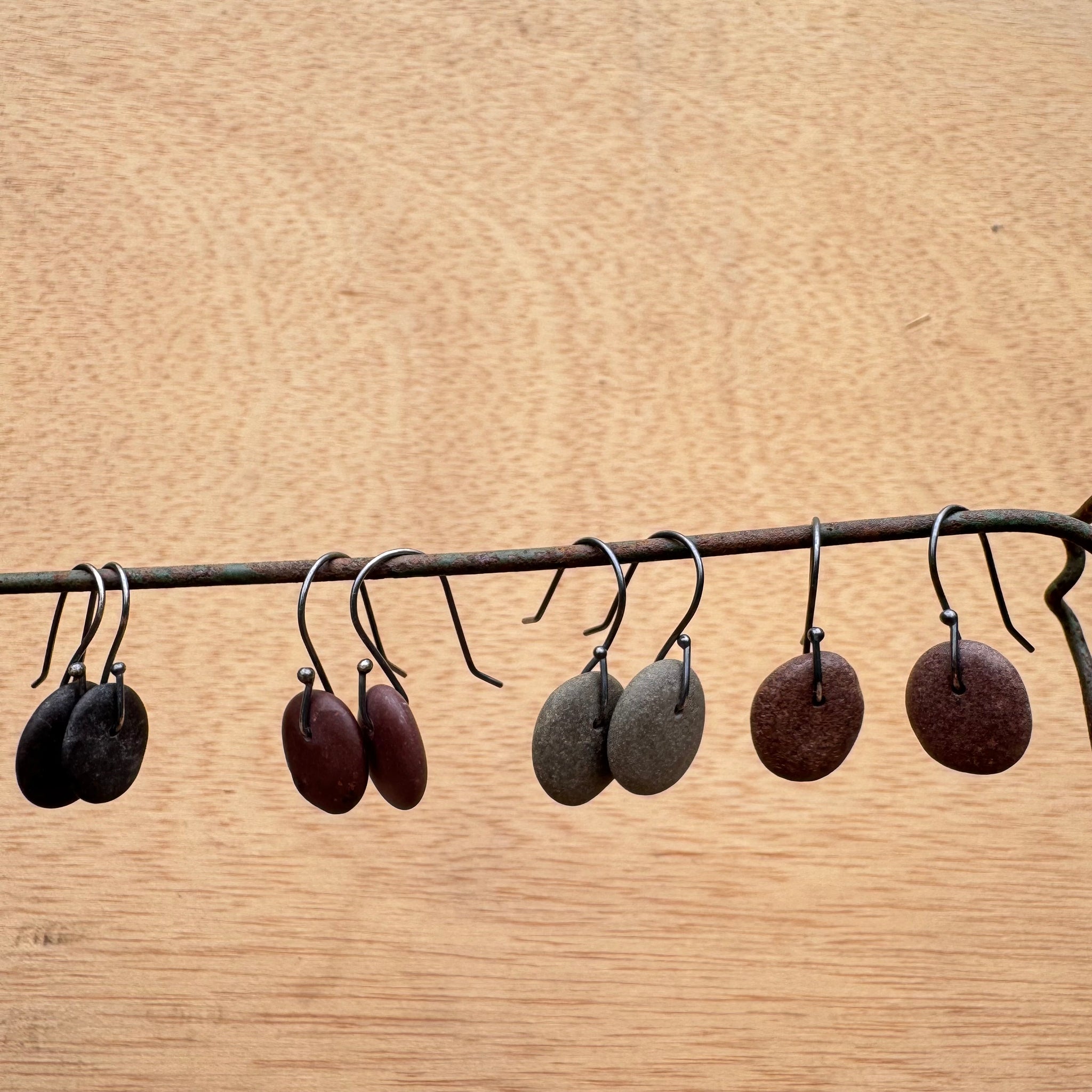 Simple Stone Earrings by Lakestone Jewelry