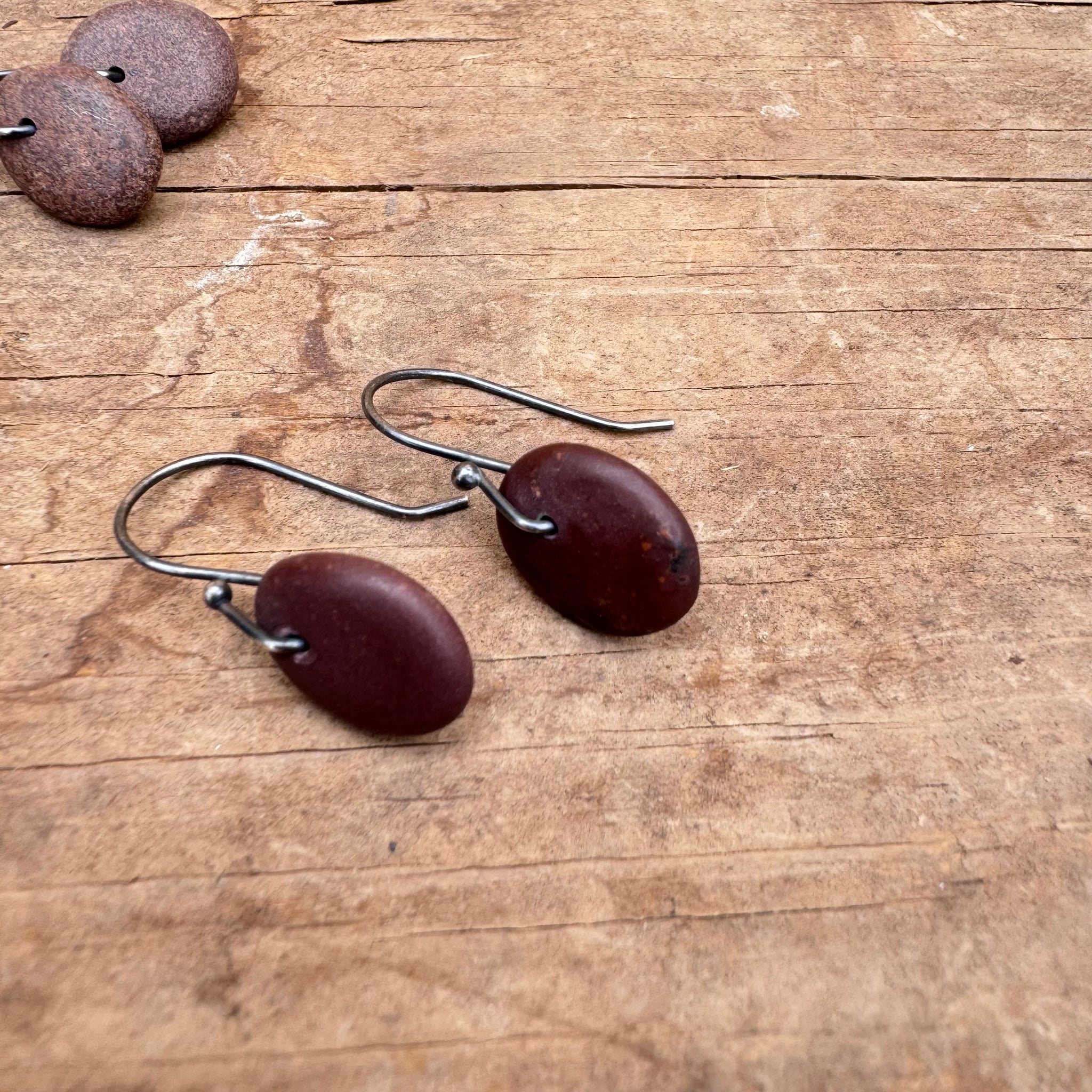 Simple Stone Earrings by Lakestone Jewelry