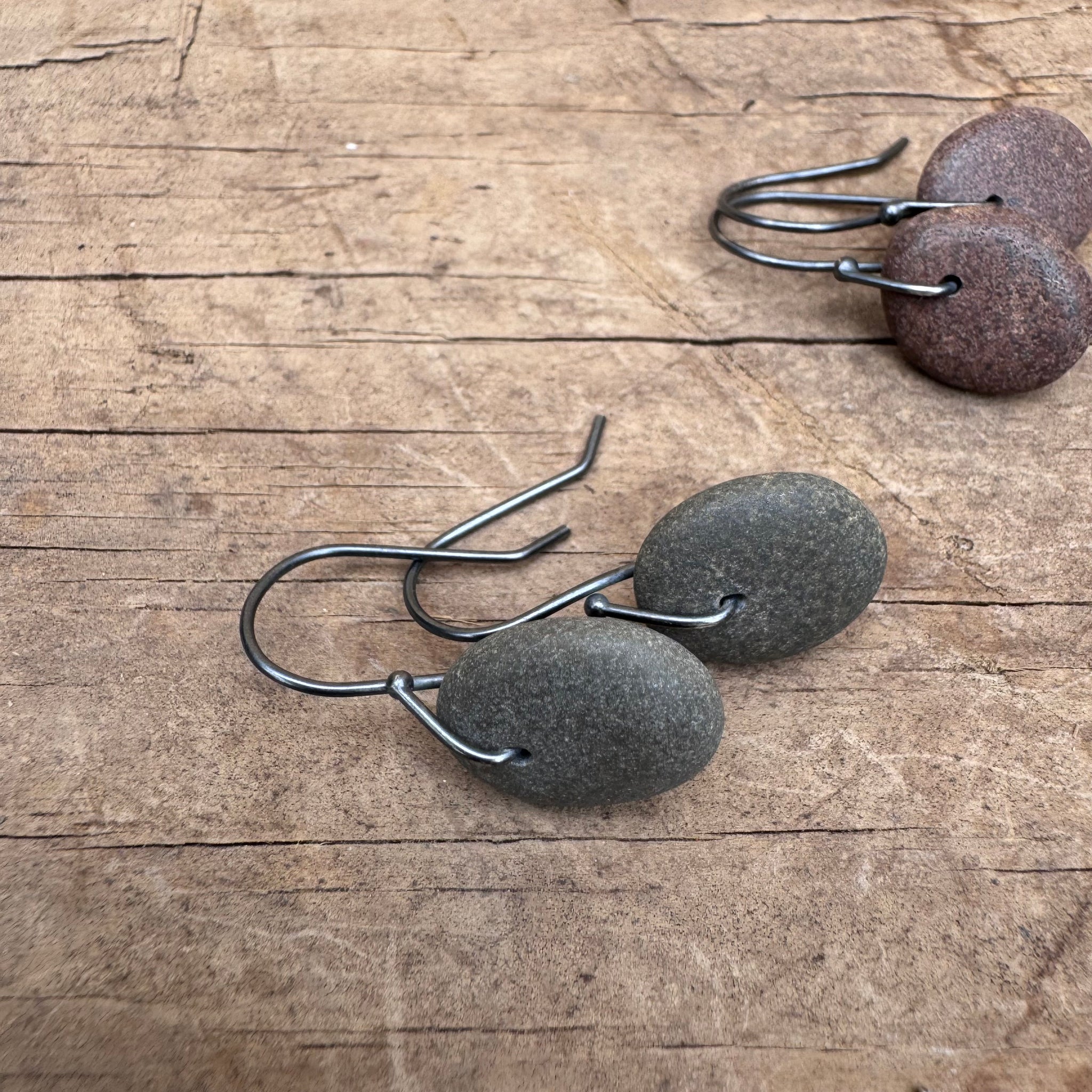 Simple Stone Earrings by Lakestone Jewelry