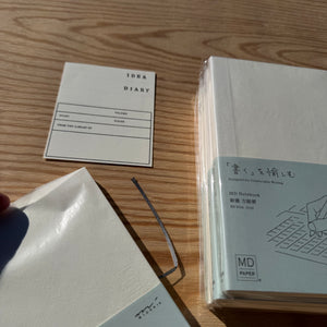 Slim Gridded B6 Notebook by MD Paper, Japan