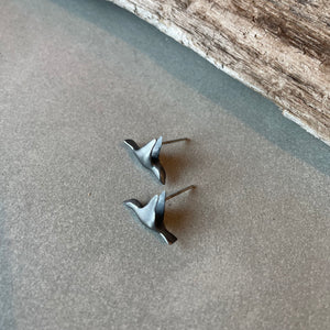 Small Birds Post Earrings by Blacking Metals