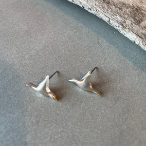 Small Birds Post Earrings by Blacking Metals