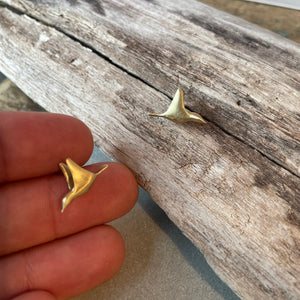 Small Birds Post Earrings by Blacking Metals