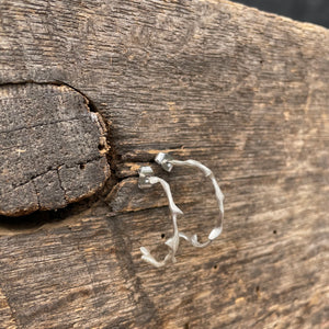 Small Branch Hoop Earrings by Blacking Metals
