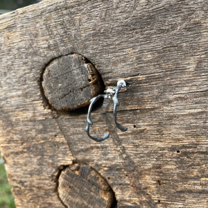 Small Branch Hoop Earrings by Blacking Metals