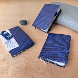 Small Indigo Hand Stitched Cotton Rag Paper Notebook by Lamali Paris