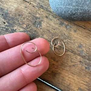 Small Loops 14k Gold fill Earrings by 8.6.4 Design