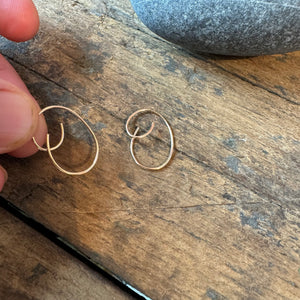 Small Loops 14k Gold fill Earrings by 8.6.4 Design
