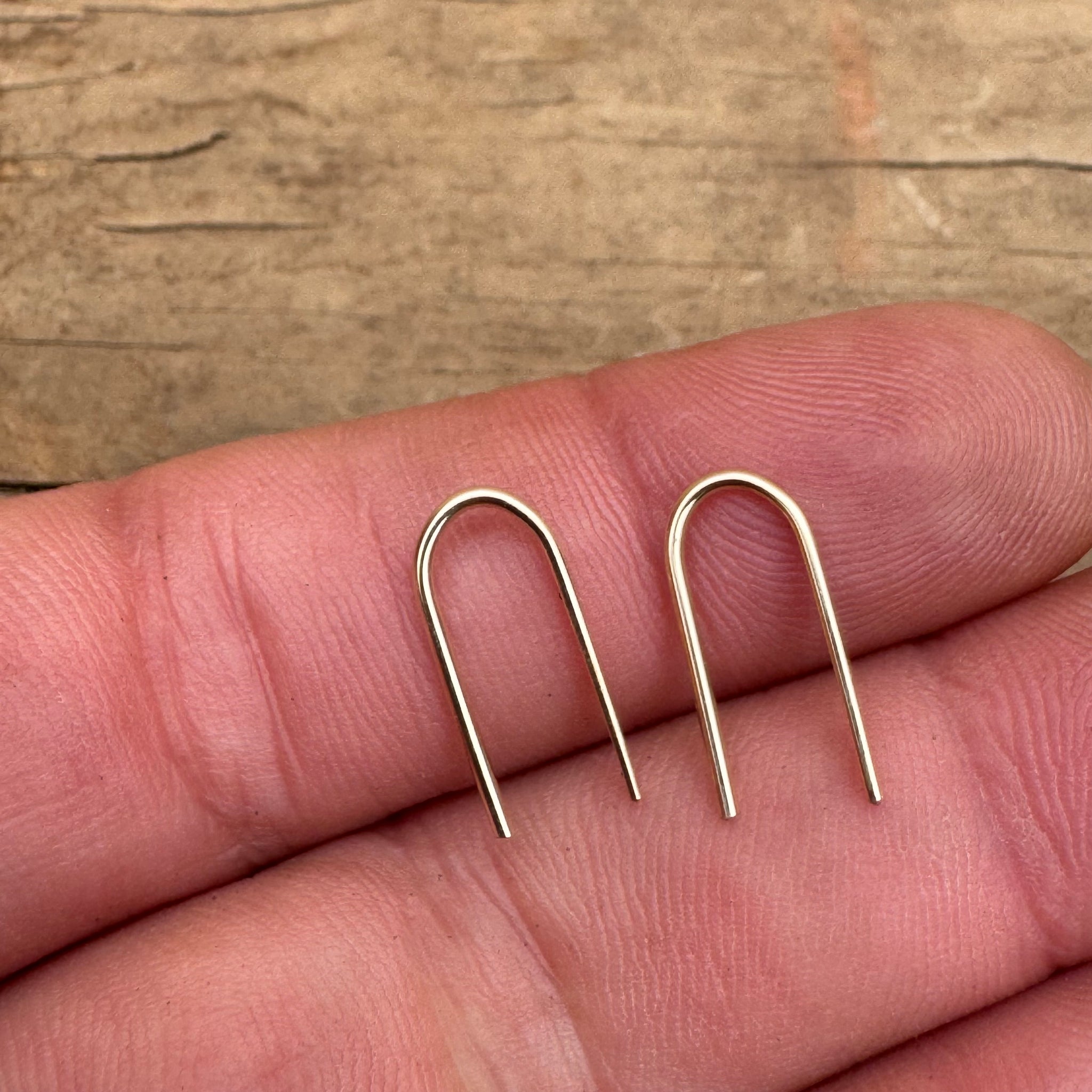 Small Staple Earrings by Everart Designs