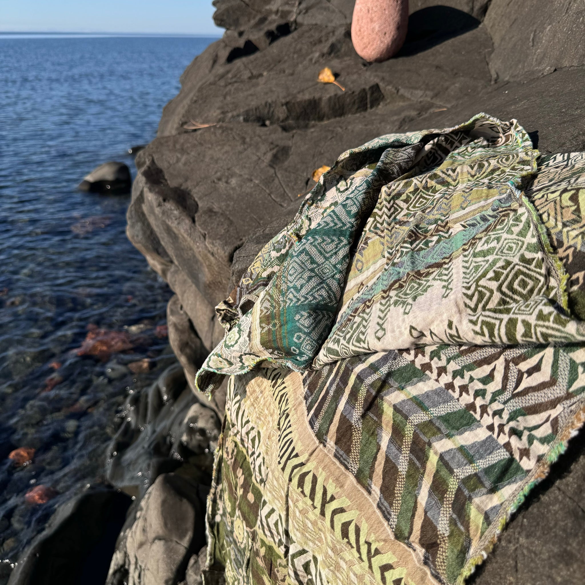 Solveig Jacquard Scarf in Mousse by Letol