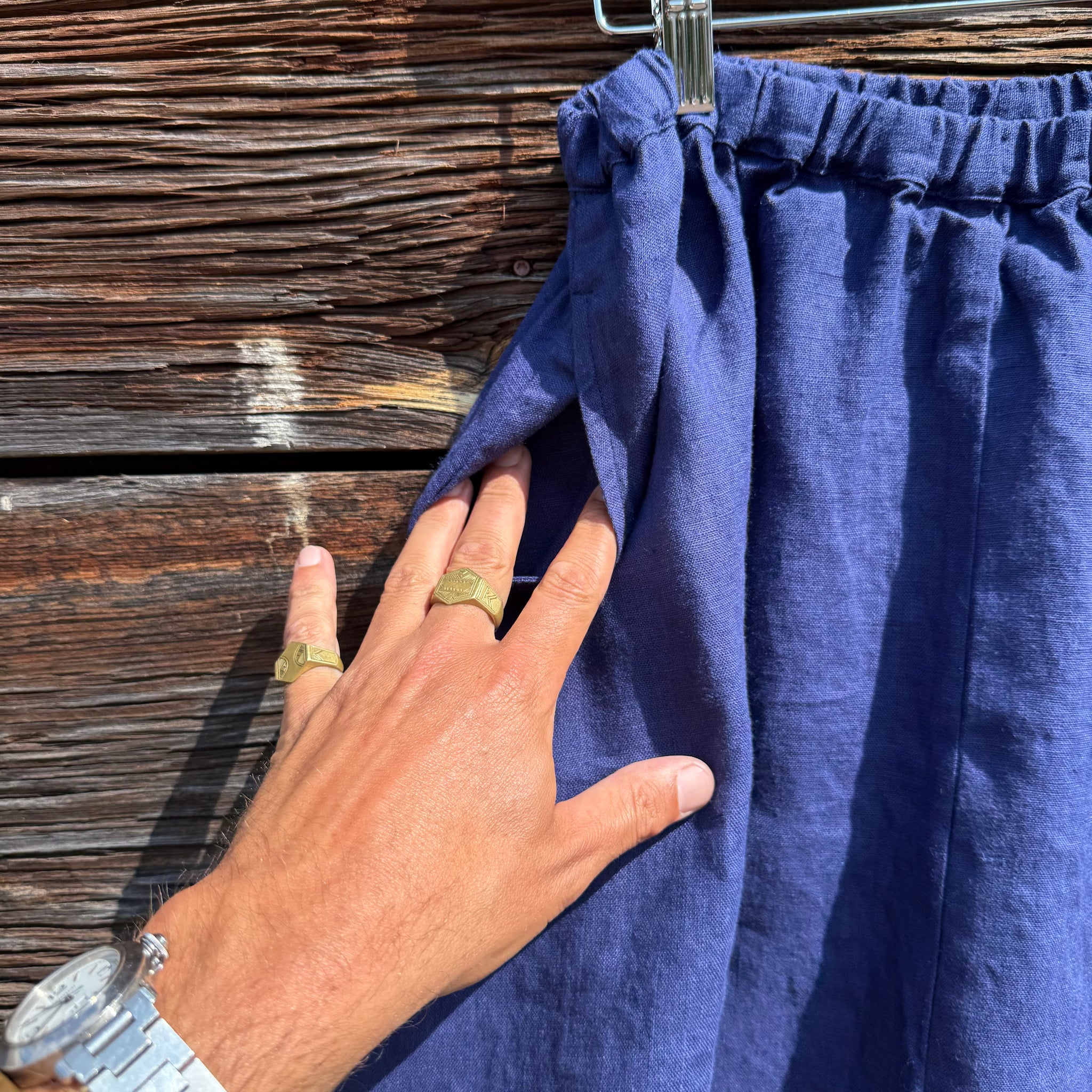 Sophia Pants in Marine  by Fog Linen
