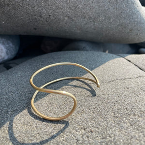 Split Brass Cuff Bracelet by 8.6.4 Design