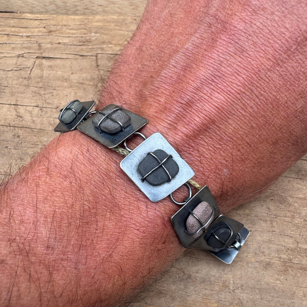 Squares on Squares Bracelet by Lakestone Jewelry