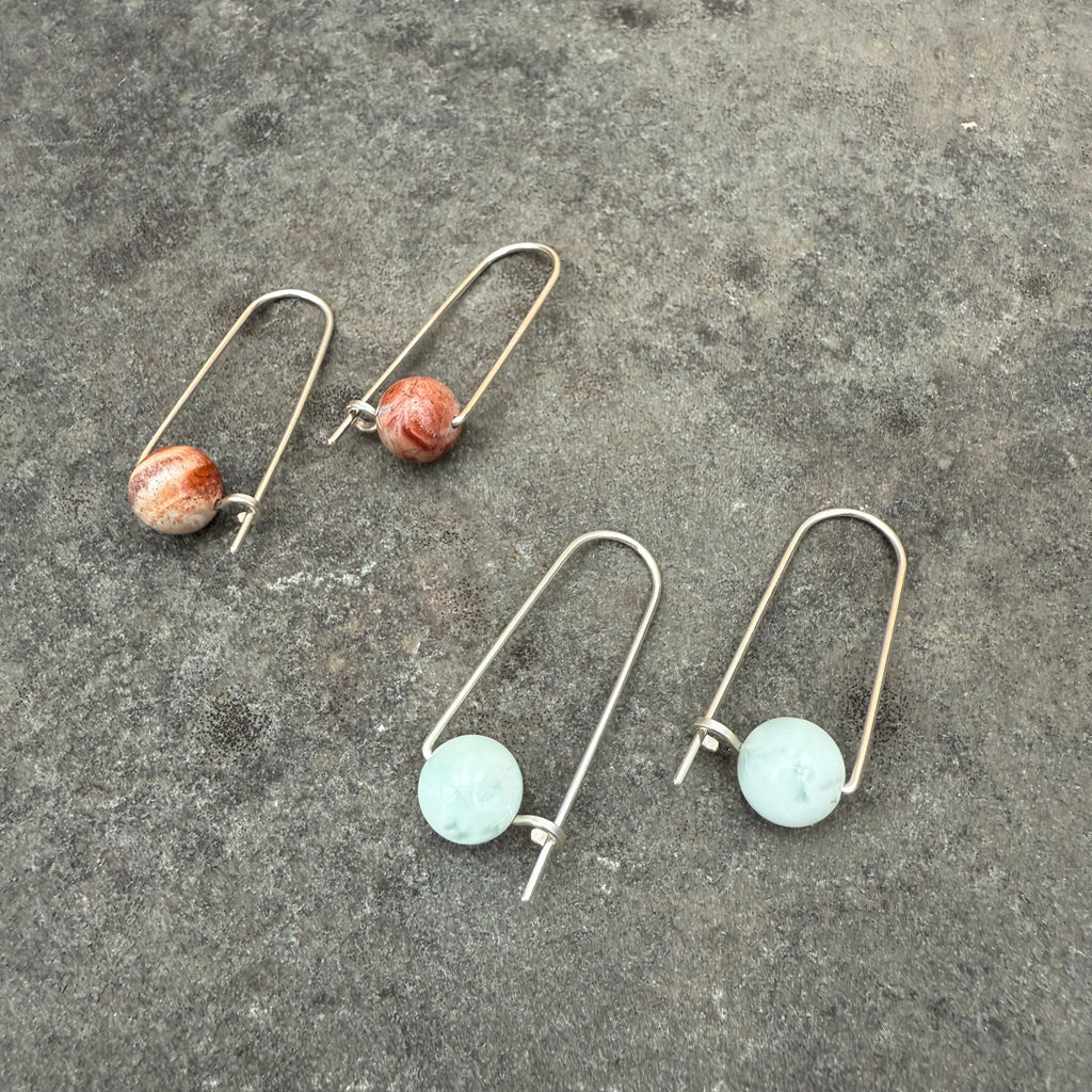 Sterling Silver Arc Earrings with by Jovy Rockey