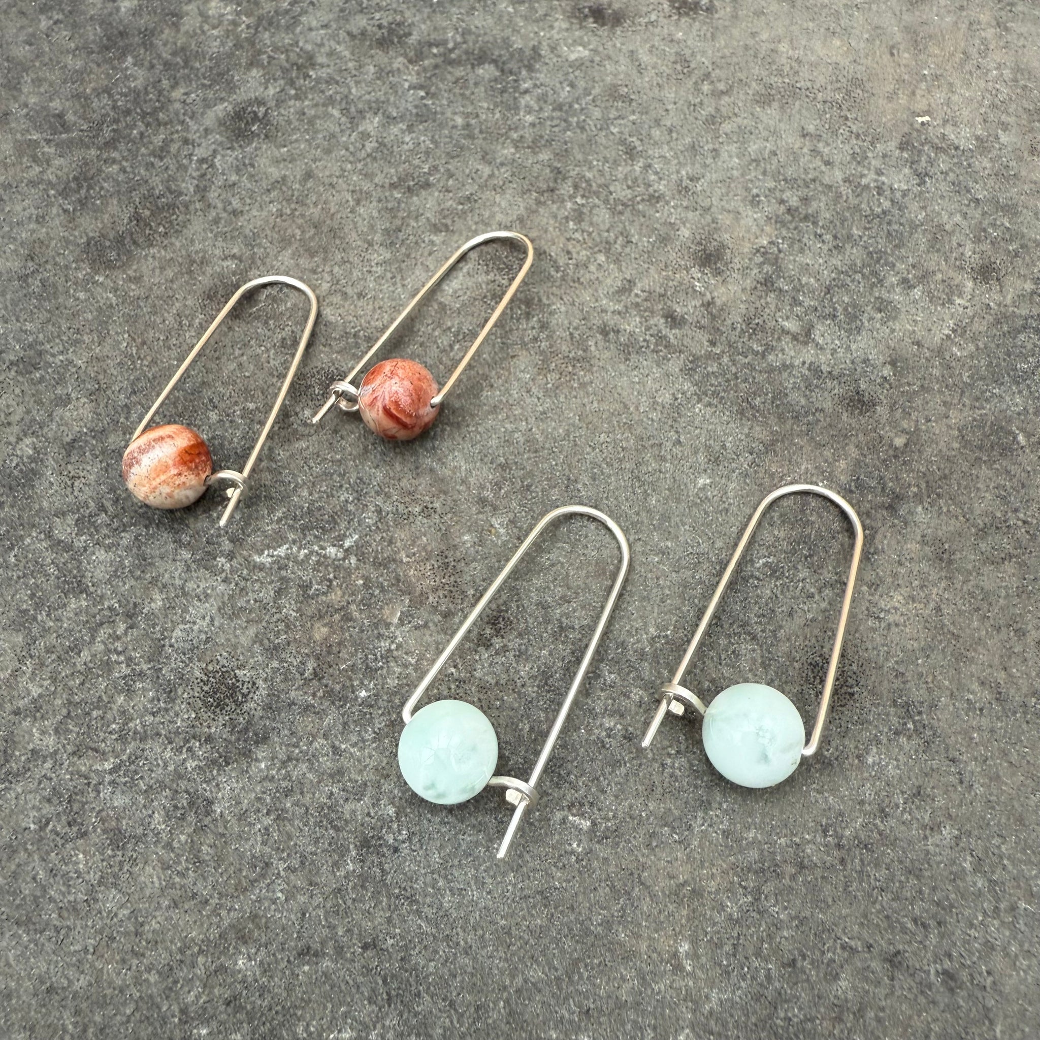 Sterling Silver Arc Earrings with by Jovy Rockey