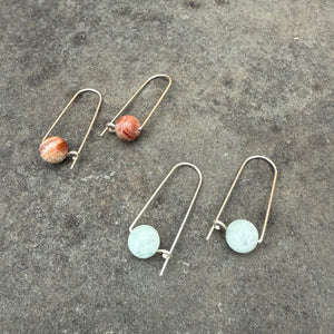 Sterling Silver Arc Earrings with by Jovy Rockey