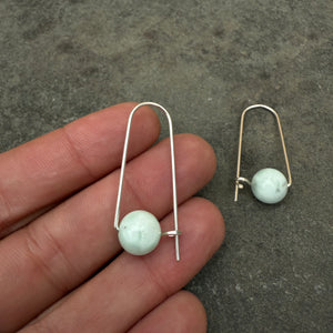 Sterling Silver Arc Earrings with by Jovy Rockey