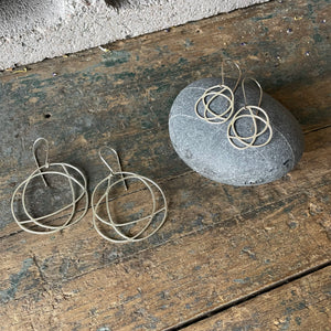 Sterling Silver Chaos Earrings by Everart Designs