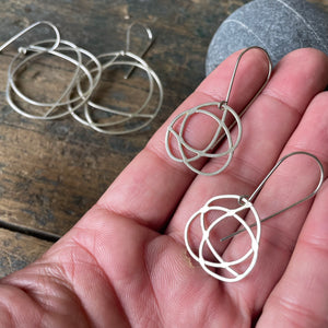 Sterling Silver Chaos Earrings by Everart Designs